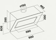 Вытяжка Falmec Quasar (A+) 90 White Glass фото 3 в Тюмени