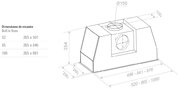 Встраиваемая вытяжка Pando PRO/85 INOX V.1050 SEC PLUS фото 2 в Тюмени