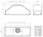 Встраиваемая вытяжка Pando GTI/810 INOX V.1050 ECO SEC PLUS фото 4 в Тюмени