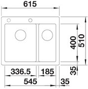 Мойка BLANCO PLEON 6 Split Silgranit черный фото 3 в Тюмени