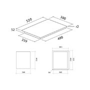 Варочная панель FALMEC PIANO INDUZIONE 2 ZONE фото 3 в Тюмени