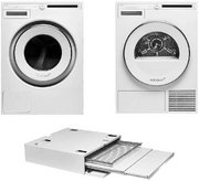 Asko Classic 6 (стиральная машина W2086C.W/3 + сушильная машина T208H.W + выдвижная полка с корзиной HDB1153W)