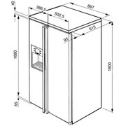 Холодильник Smeg SBS800AO9 фото 4 в Тюмени
