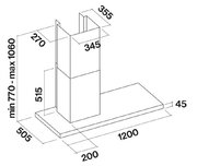Вытяжка Falmec Lux 120 Fasteel wall фото 3 в Тюмени