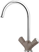 Смеситель Бланко Amona chrome/silgranit серый беж фото в Тюмени Смеситель Blanco Amona chrome/silgranit серый беж фото в Тюмени